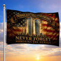 25th Anniversary Patriot Day Vintage Twin Towers Honoring Heroes Grommet Flag