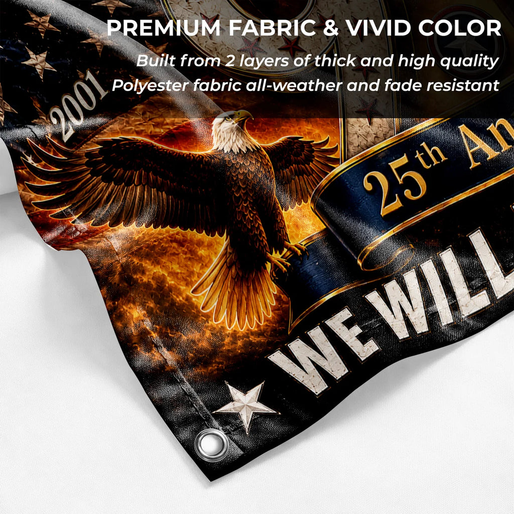 Patriot Day 25th Anniversary Double Eagle Honoring Heroes Grommet Flag